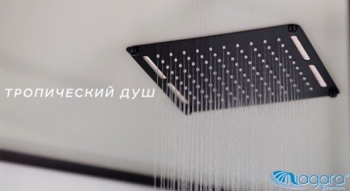 Душевая кабина Niagara NG-6902-01 BLACK (210 х 100 см), низкий поддон купить,0