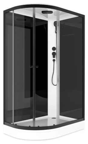 Душевая кабина KABINKA.KZ Delight Slim (128 R) (218х120 см), низкий поддон купить,NaN