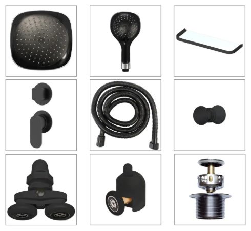 Душевая кабина KABINKA.KZ Delight Slim (128 R) (218х120 см), низкий поддон - ForteMarket Душевая кабина KABINKA.KZ Delight Slim (128 R) (218х120 см), низкий поддон купить,0