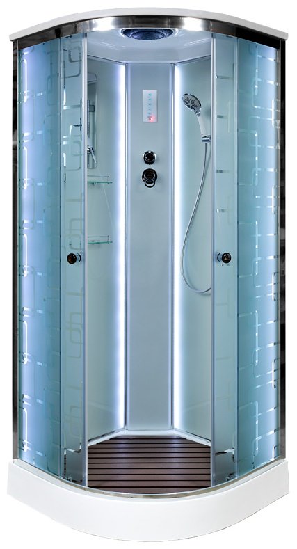 Душевая кабина KABINKA.KZ EM1590 LED (220х90 см), низкий поддон купить,NaN