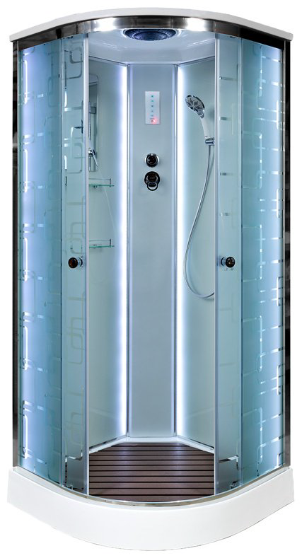 Душевая кабина KABINKA.KZ EM1590 LED (220х90 см), низкий поддон купить,NaN