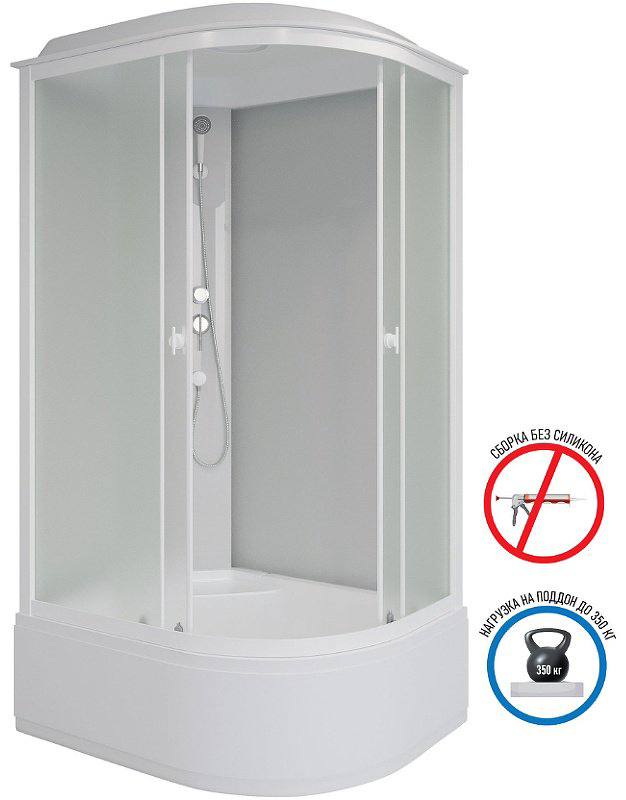 Душевая кабина KABINKA.KZ P120/80/40L/MT (215х120 см), высокий поддон купить,NaN