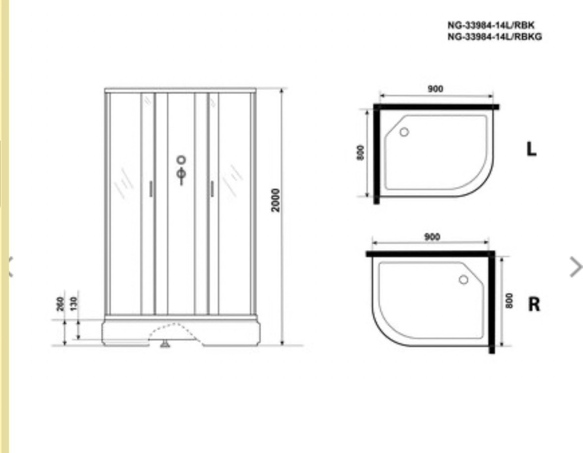 Душевая кабина KABINKA.KZ NG-33984-14LBKT (215 см х 90 см), средний поддон купить,NaN