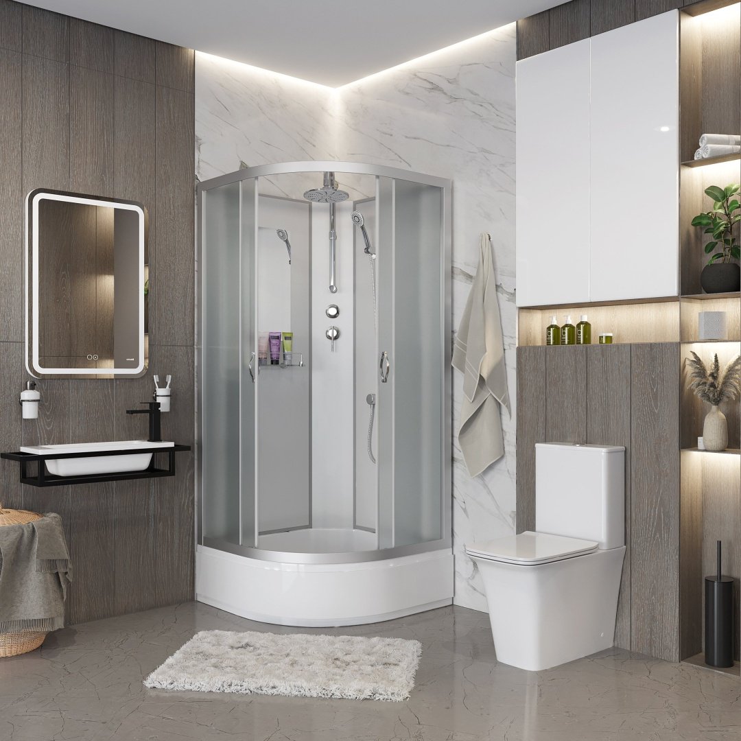 Душевая кабина Niagara NG-3302-14BKT (210 см х 100 см), средний поддон купить,0