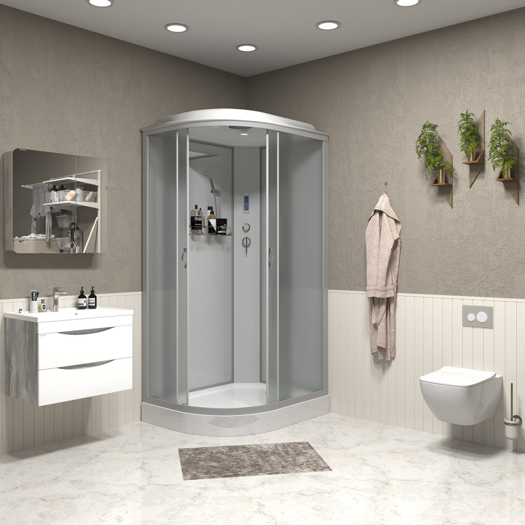 Душевая кабина Niagara NG-3312-14RP (215х120 см), низкий поддон