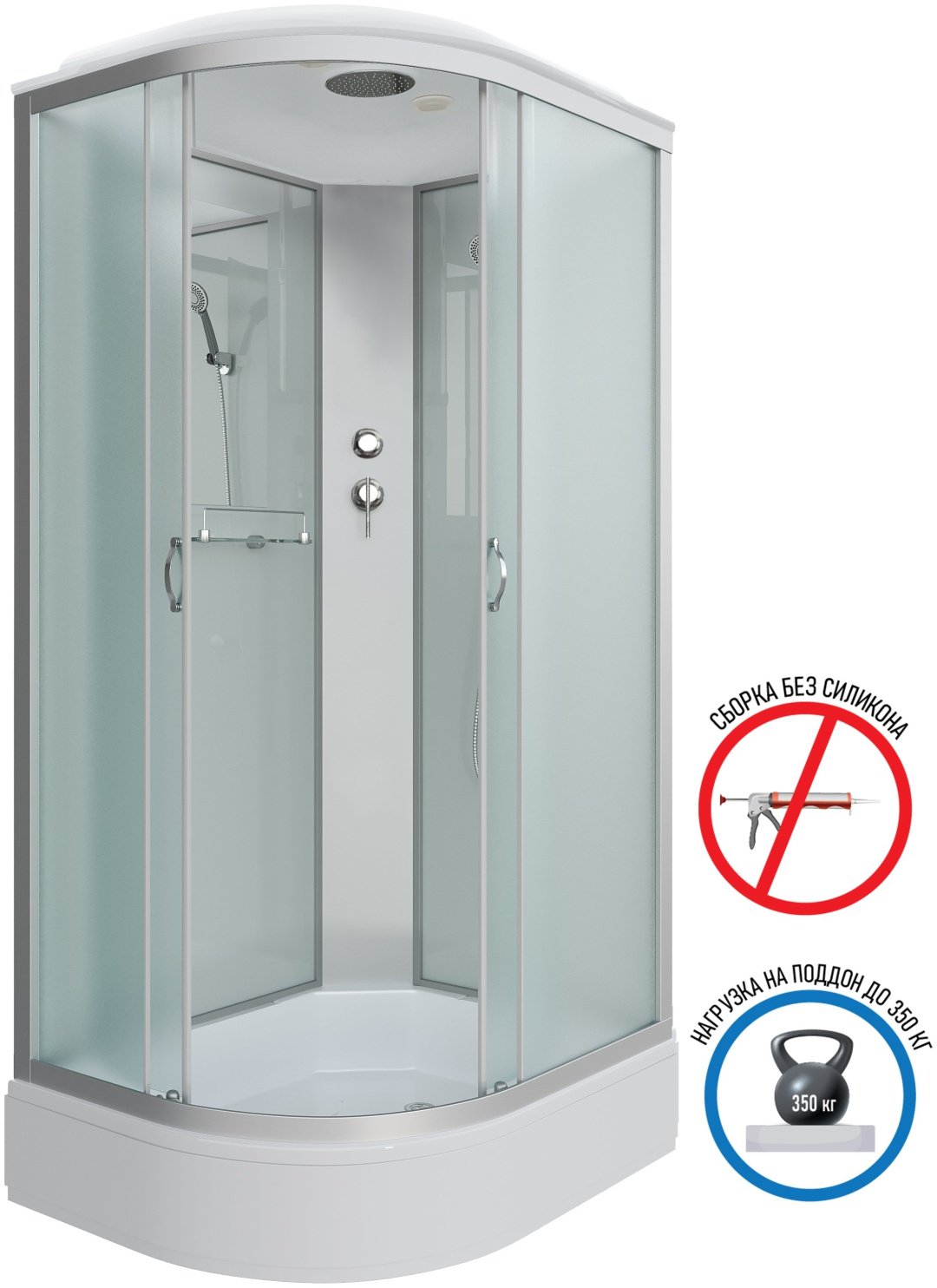 Душевая кабина Niagara NG-33084-14R (215 см х 100 см), средний поддон купить,0