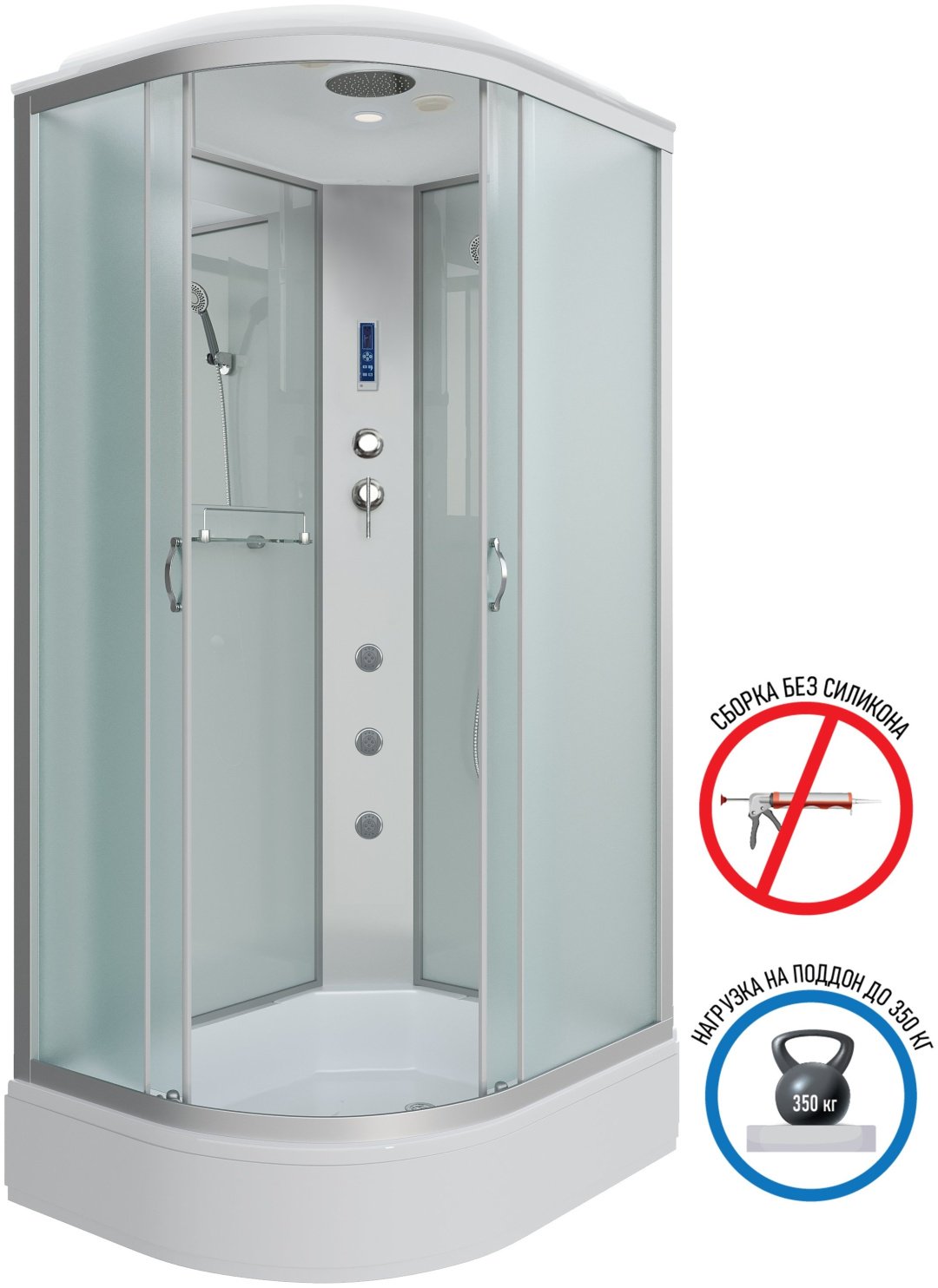 Душевая кабина Niagara NG-33084-14RF (215 см х 100 см), средний поддон купить,0