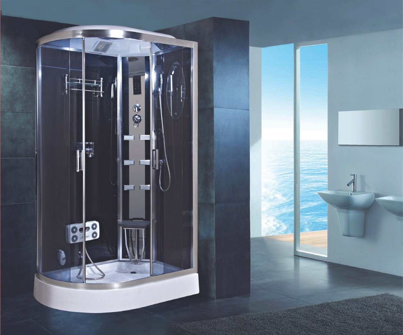 Душевая кабина Niagara NG-903-01R (220 см х 120 см), низкий поддон купить,0