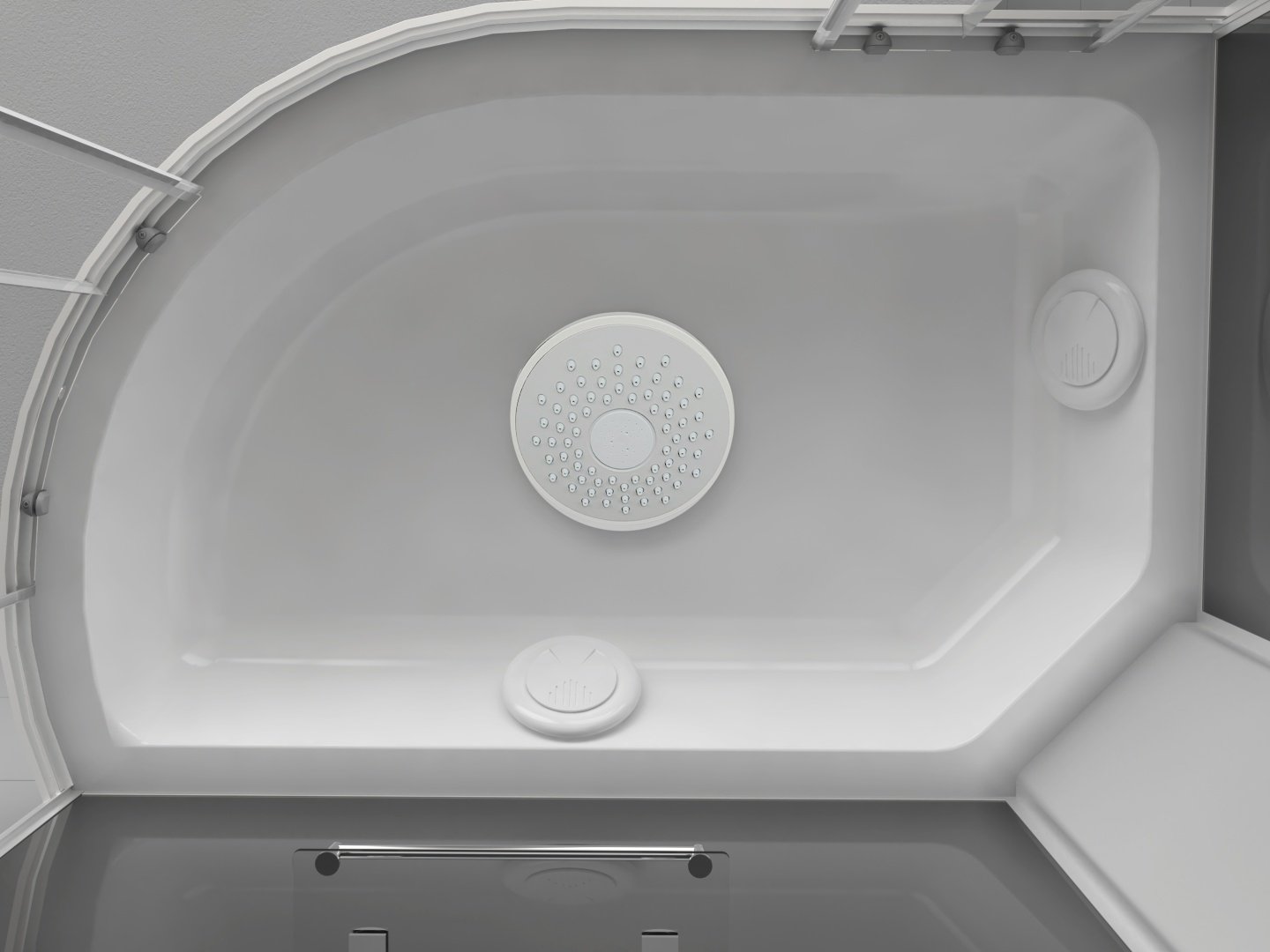 Душевая кабина KABINKA.KZ 5006L (215х80 см), высокий поддон