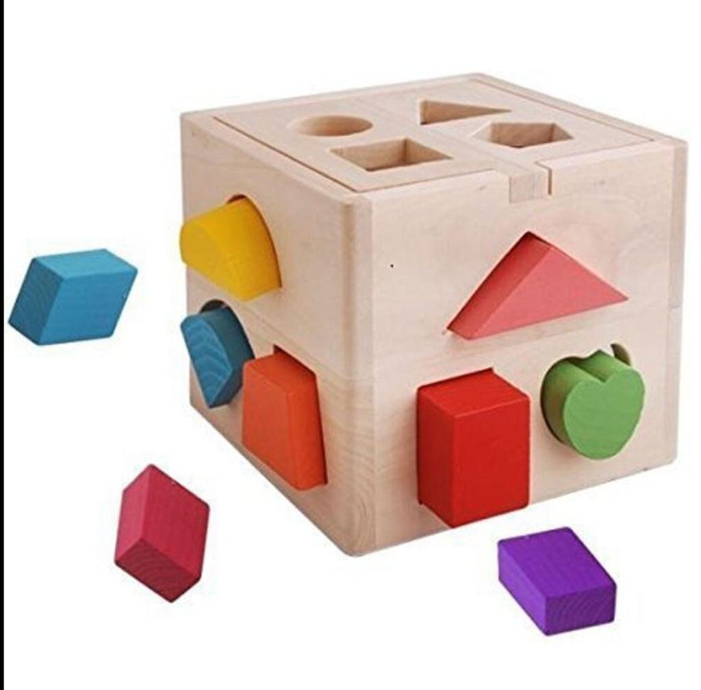 Wooden Toys Логический куб бежевый