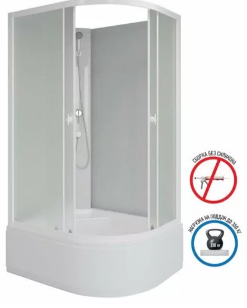Душевая кабина KABINKA.KZ P100/80/40L/MT/BK (195х100 см), высокий поддон