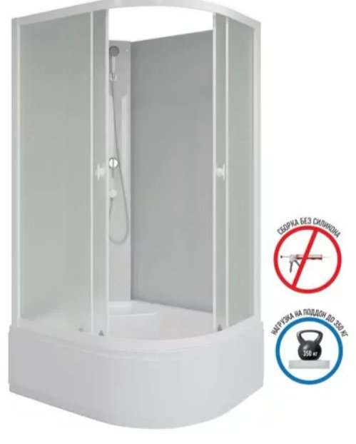 Душевая кабина KABINKA.KZ P100/80/40L/MT/BK (195х100 см), высокий поддон купить,NaN