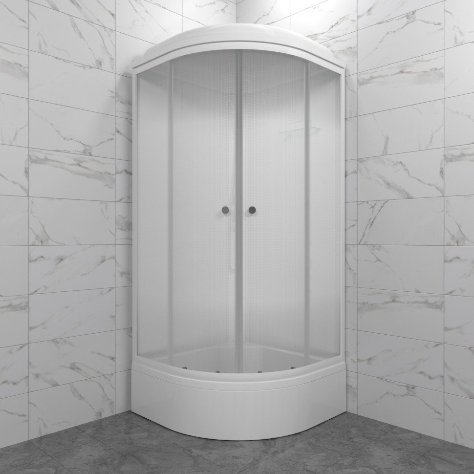 Душевая кабина KABINKA.KZ &#34;Лайт 90*90 В&#34; (231.5х90 см), средний поддон