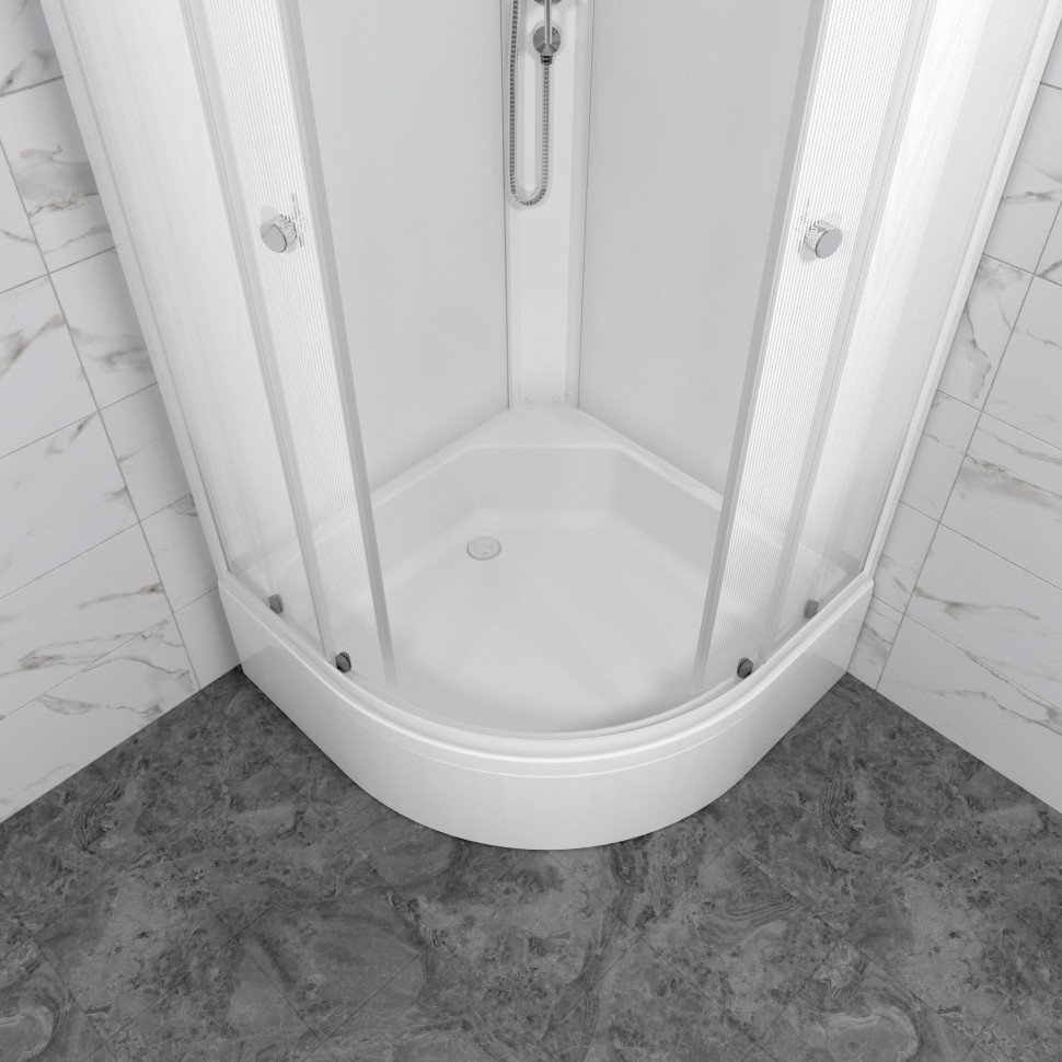 Душевая кабина KABINKA.KZ &#34;Лайт 90*90 В&#34; (231.5х90 см), средний поддон