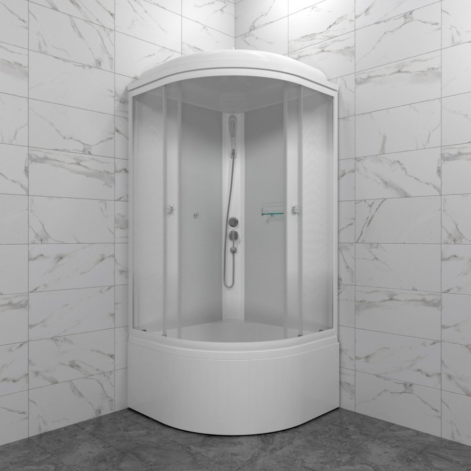 Душевая кабина KABINKA.KZ &#34;Лайт 90*90 Б&#34; (218.5х90 см), высокий поддон