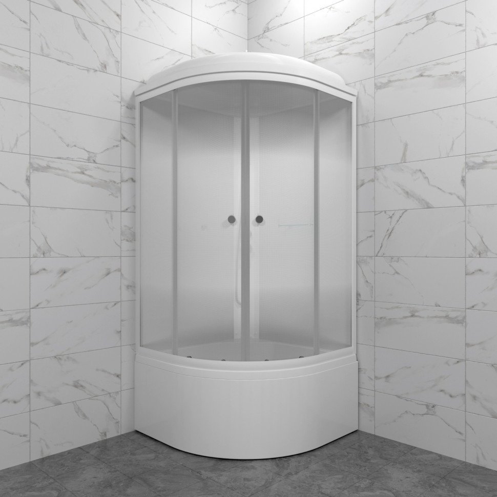 Душевая кабина KABINKA.KZ &#34;Лайт 90*90 Б&#34; (218.5х90 см), высокий поддон