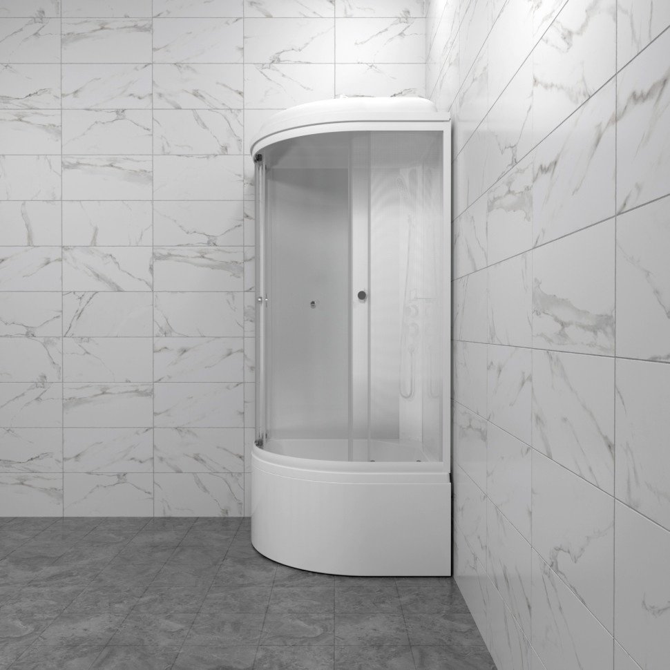 Душевая кабина KABINKA.KZ &#34;Лайт 90*90 Б&#34; (218.5х90 см), высокий поддон