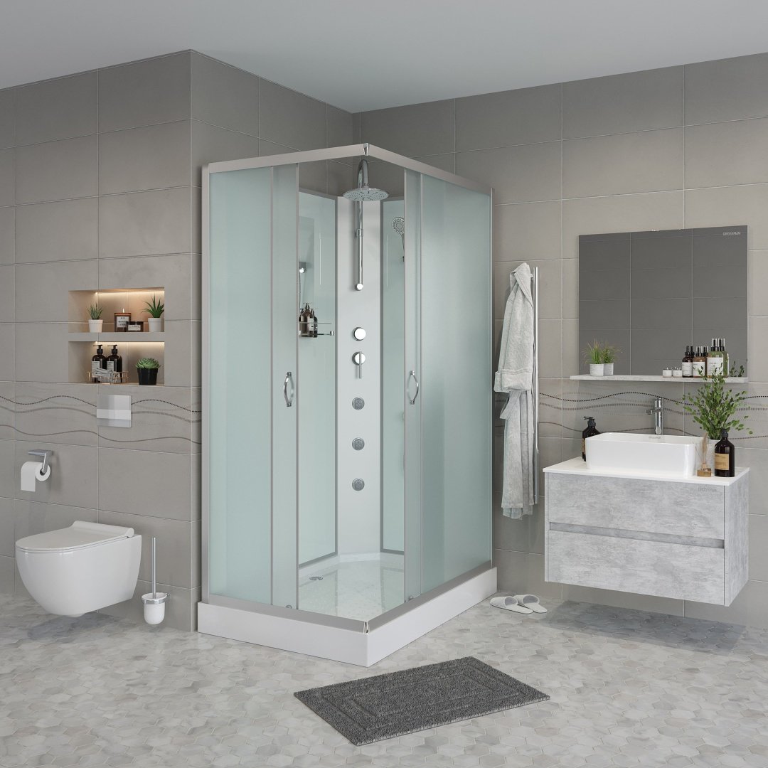 Душевая кабина Niagara NG-43285-14QBKTG (215 см х 120 см), низкий поддон
