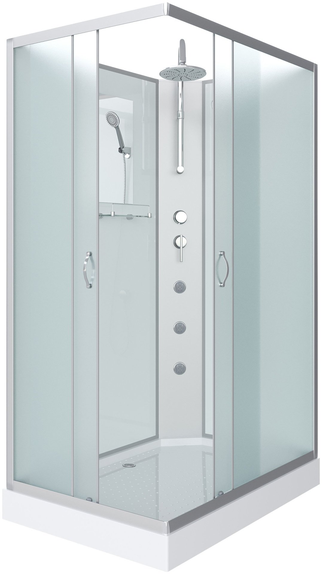 Душевая кабина Niagara NG-43285-14QBKTG (215 см х 120 см), низкий поддон