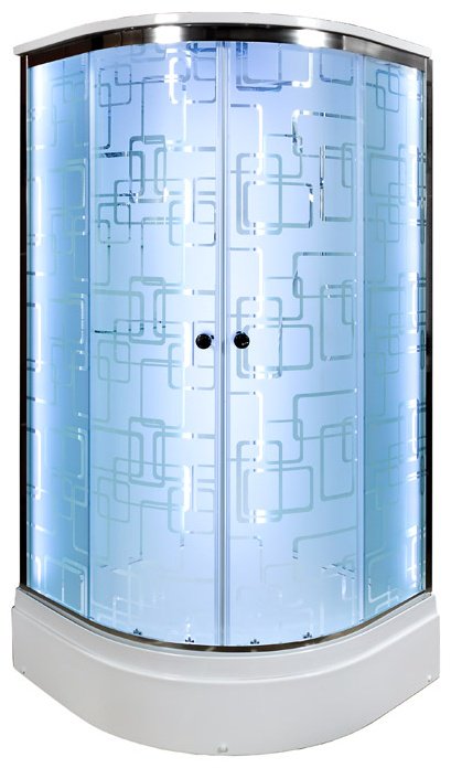 Душевая кабина KABINKA.KZ EM3011 LED (220х110 см), средний поддон