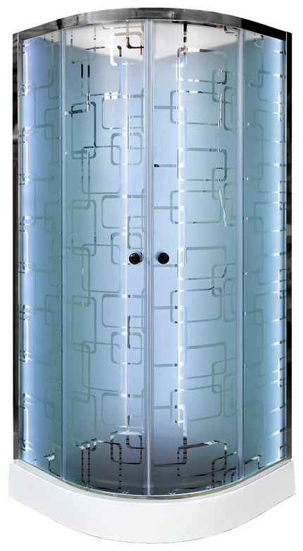 Душевая кабина KABINKA.KZ EM1580N LED (208х80 см), низкий поддон