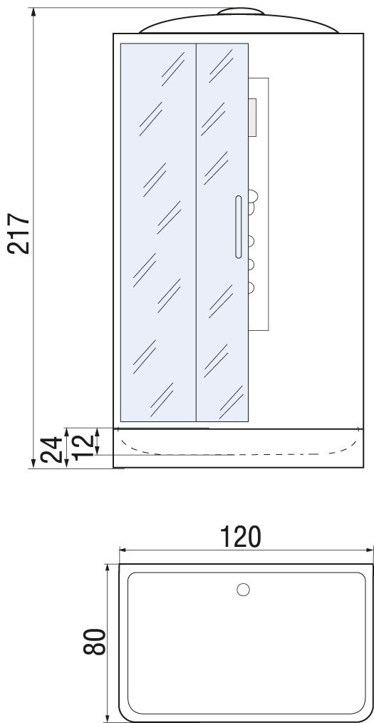Душевая кабина KABINKA.KZ VITIM 120/80/24 MТ (217 см х 80 см), низкий поддон - ForteMarket Душевая кабина KABINKA.KZ VITIM 120/80/24 MТ (217 см х 80 см), низкий поддон купить,0