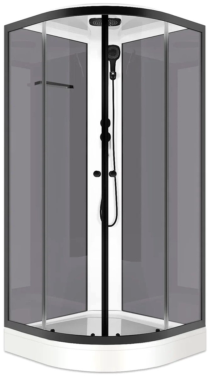 Душевая кабина KABINKA.KZ DS01DS88LGrCl00.Gt-Black (218х80 см), низкий поддон купить,NaN