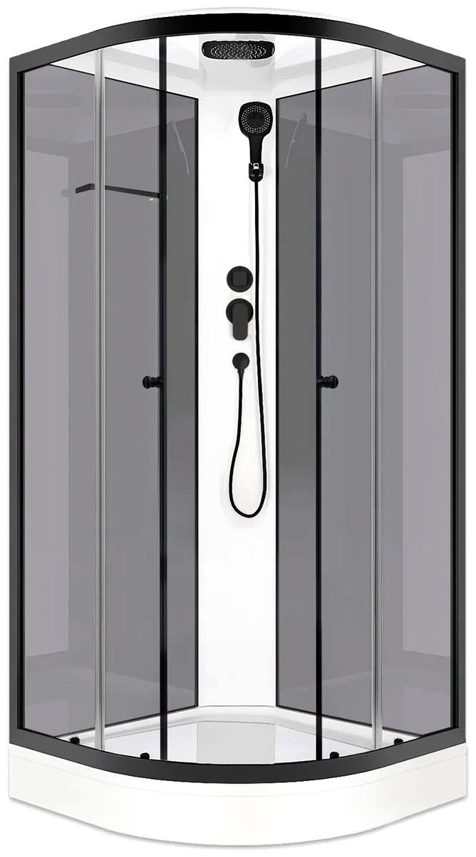 Душевая кабина KABINKA.KZ DS01DS88LGrCl00.Gt-Black (218х80 см), низкий поддон купить,NaN