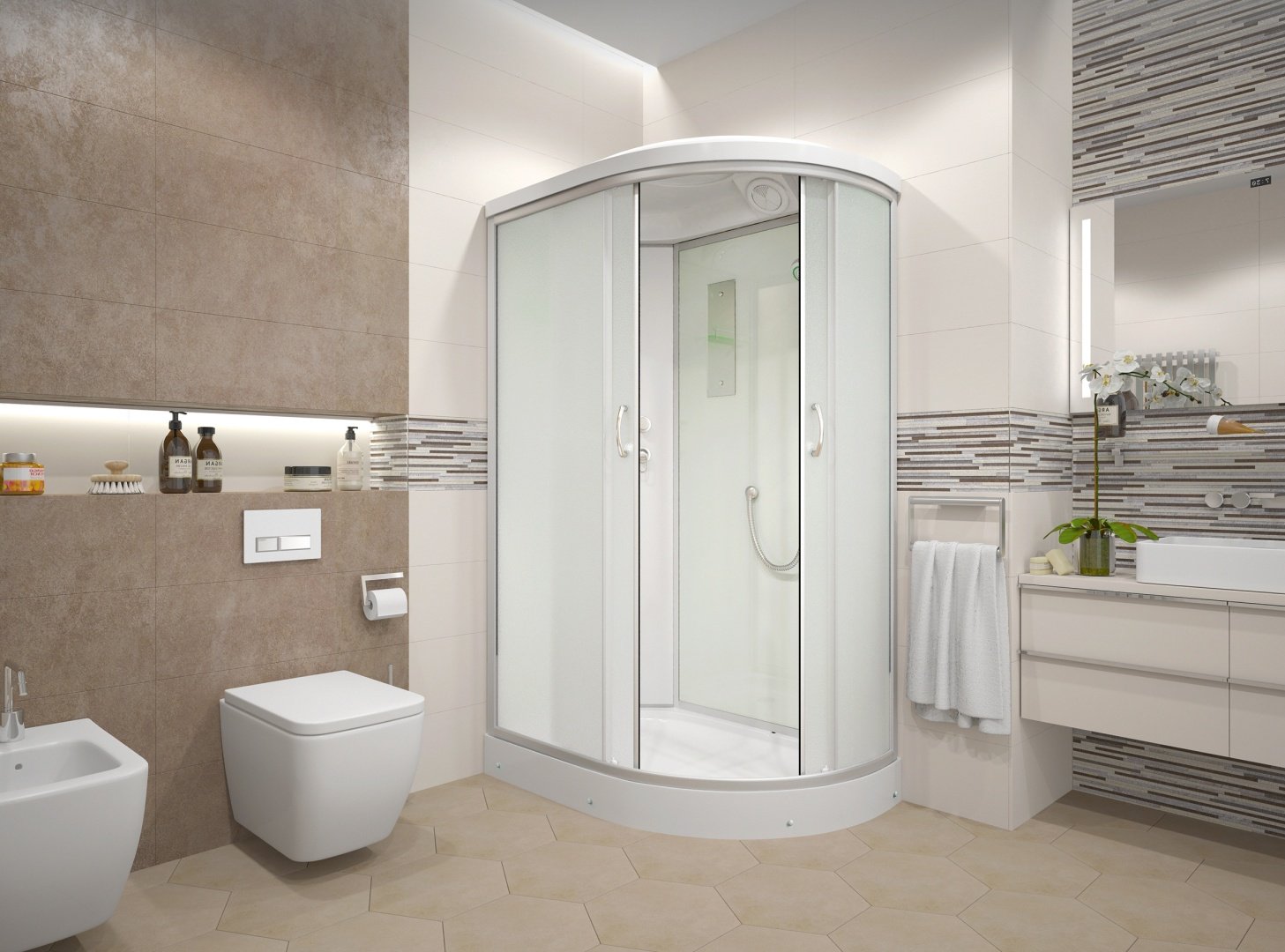 Душевая кабина ERLIT ER3512PL-C3-RUS (215х120 см), высокий поддон - ForteMarket Душевая кабина ERLIT ER3512PL-C3-RUS (215х120 см), высокий поддон купить,0