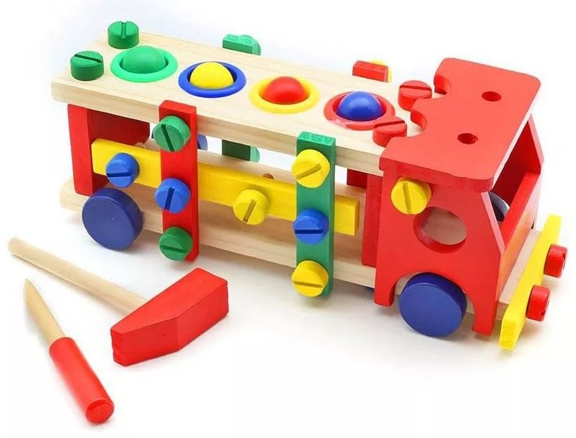 Wood toys Деревянный конструктор Гайка Отвертка Ключ купить,0
