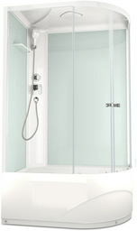 Душевая кабина KABINKA.KZ Delight Slim 128 L, 120х80 см, высокий поддон, левая, белая