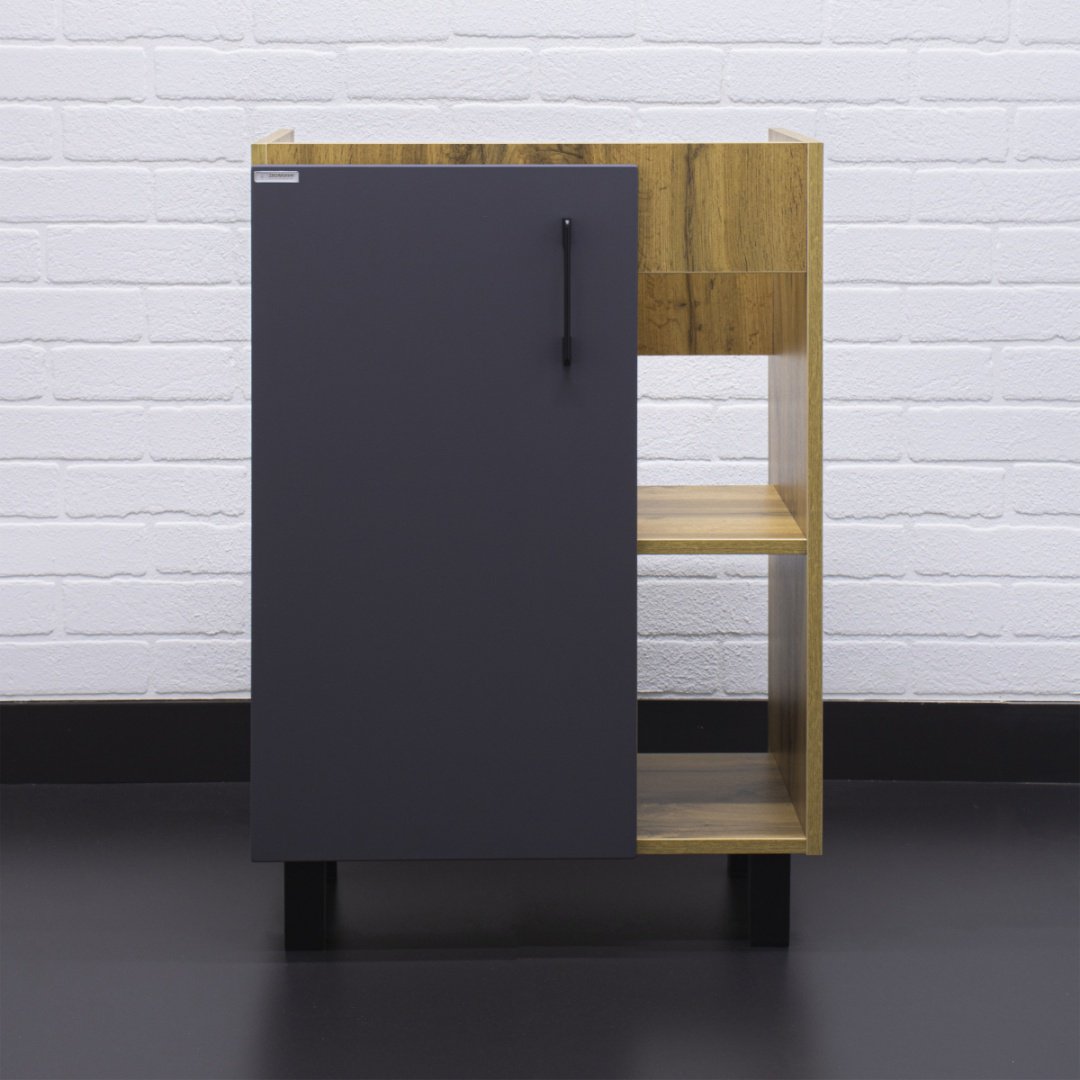 Тумба с раковиной Kabinka.kz Байтерек 57x82x40см коричнево-графитовый купить,NaN