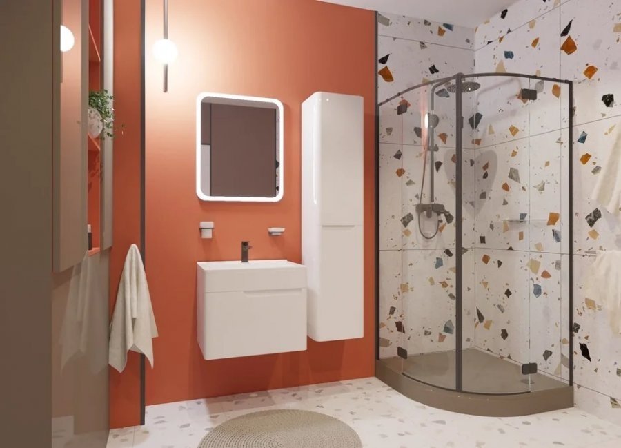Тумба с раковиной Kabinka.kz Kare Luxe 60 60x49x45см белый купить,NaN