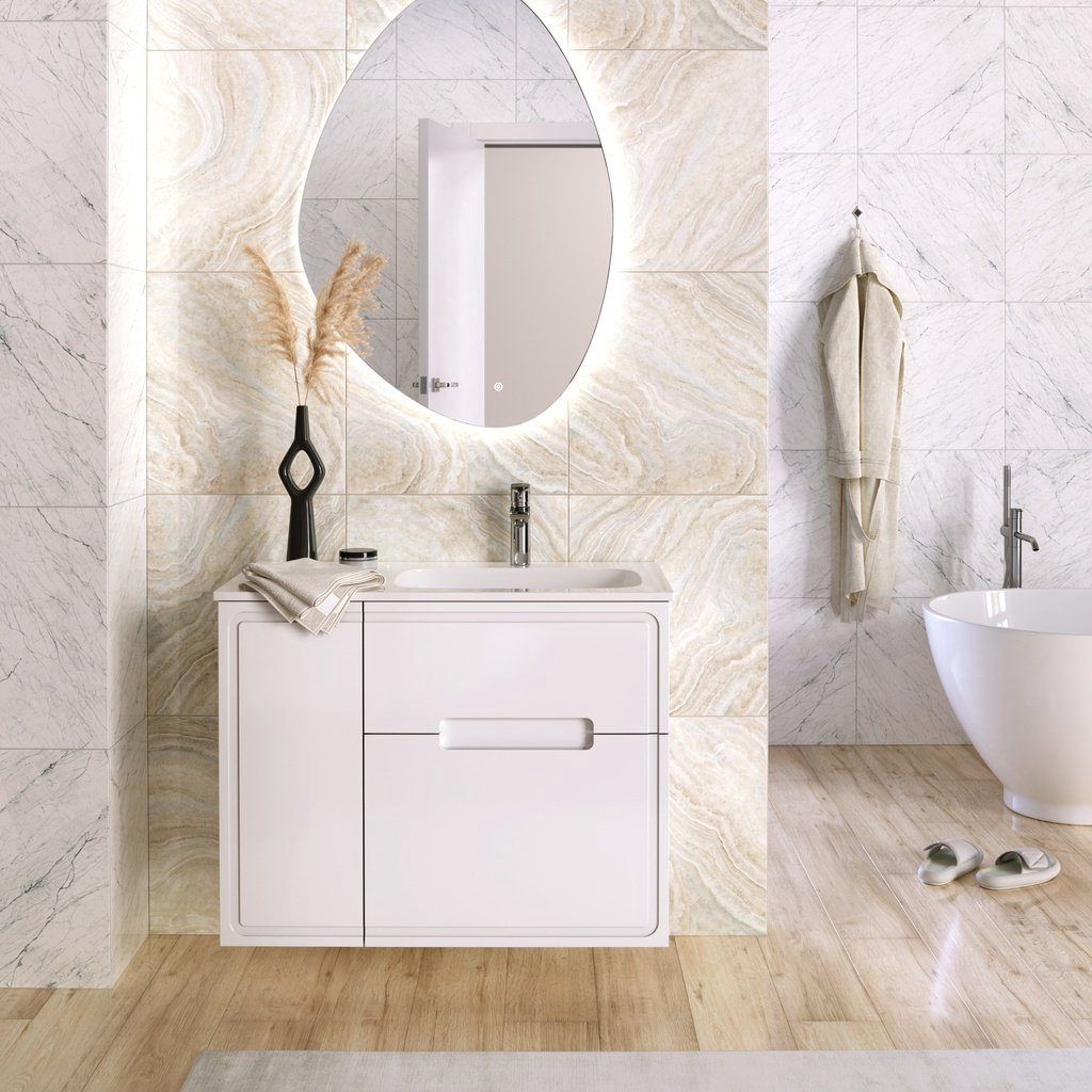 Тумба без раковины KABINKA.KZ Olejio 90 R, 89.4x44.7x83.2 см, белый купить,NaN