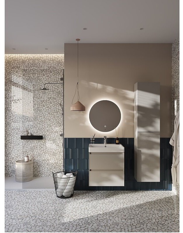 Тумба с раковиной Roca A857613510, 60x64.5x46 см, бежевый