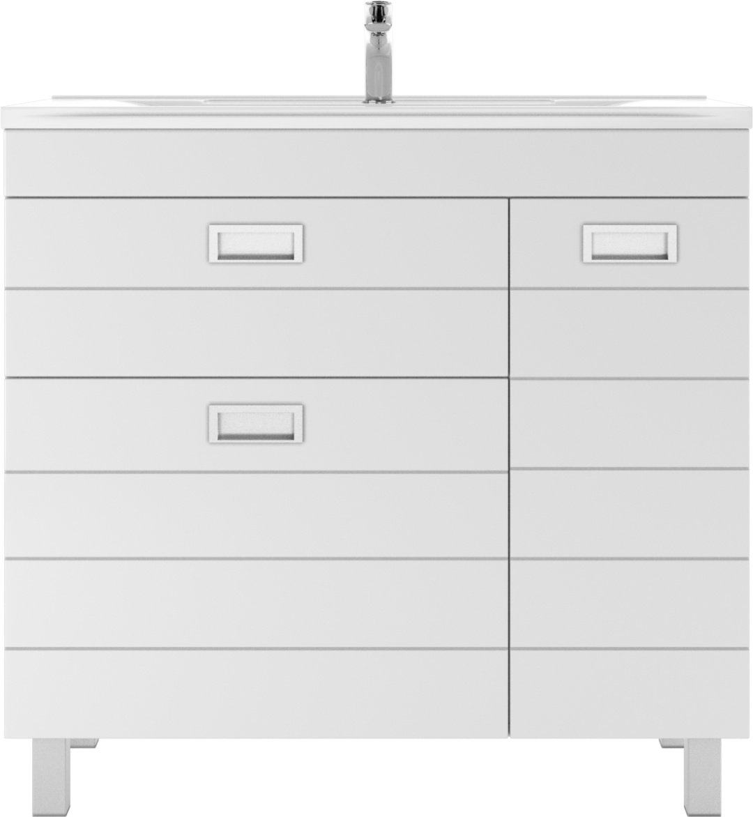 Тумба с раковиной KABINKA.KZ "Elen 90" Cube, 88.1x82x43.8 см, белый купить,NaN