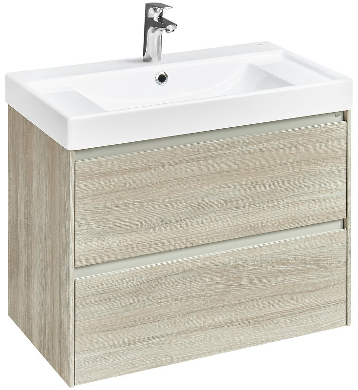 Тумба с раковиной Roca A857630512, 80x64.5x46 см, светло-коричневый купить,NaN