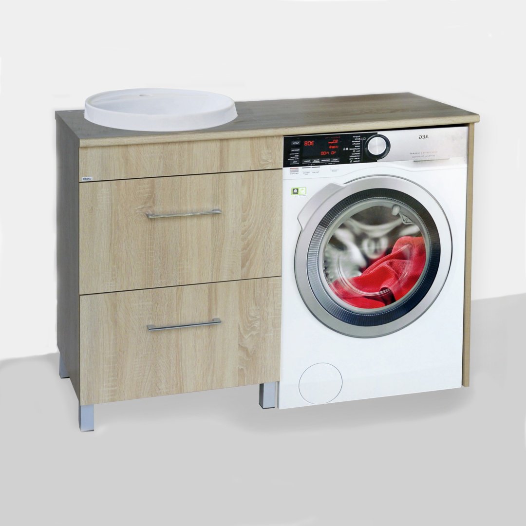 Тумба с раковиной KABINKA.KZ Соло 120, 120x89x50 см, коричневый