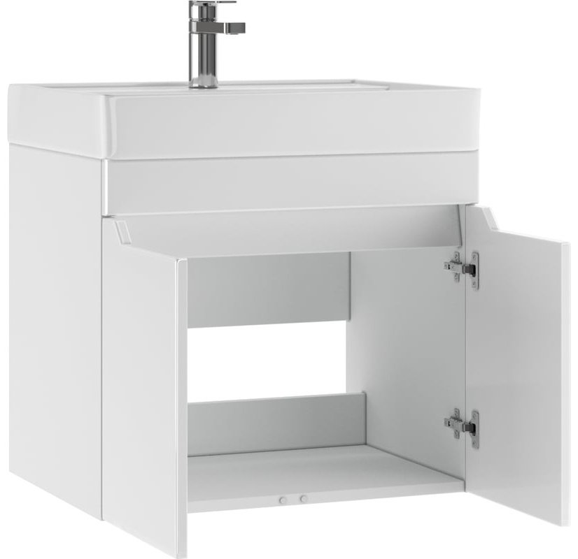 Тумба с раковиной KABINKA.KZ DM2310T, 57.5x50x43.5 см, белый