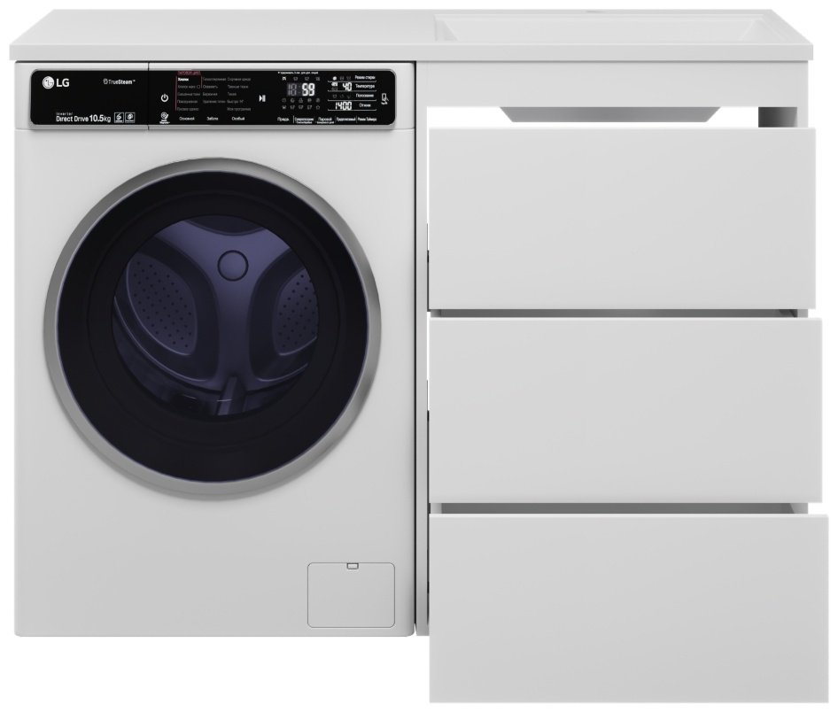 Тумба с раковиной Brevita GRA-01060-023Я 60x85.7x46см белый купить,NaN
