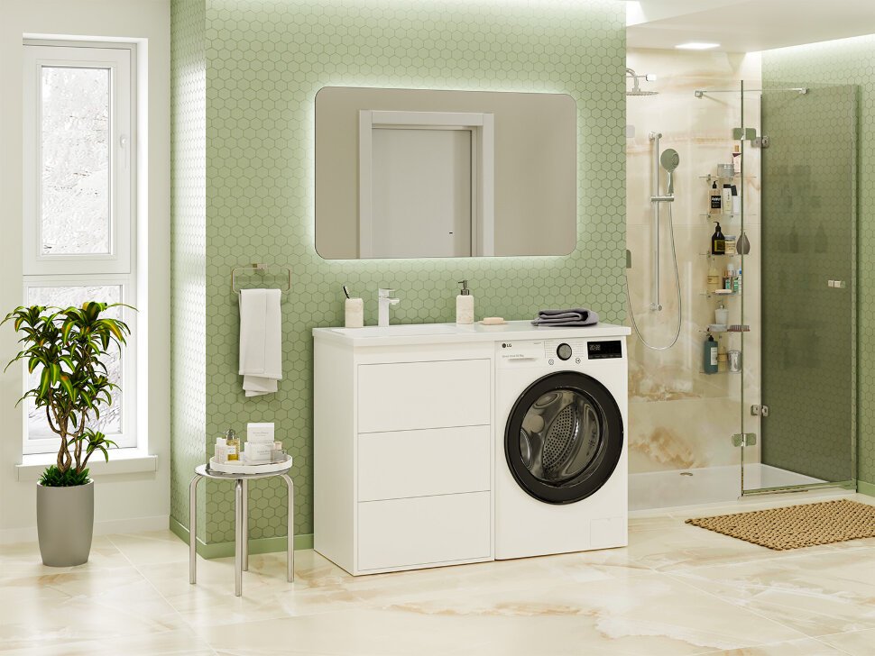 Тумба с раковиной Brevita GRA-01060-023Я 60x85.7x46см белый купить,NaN