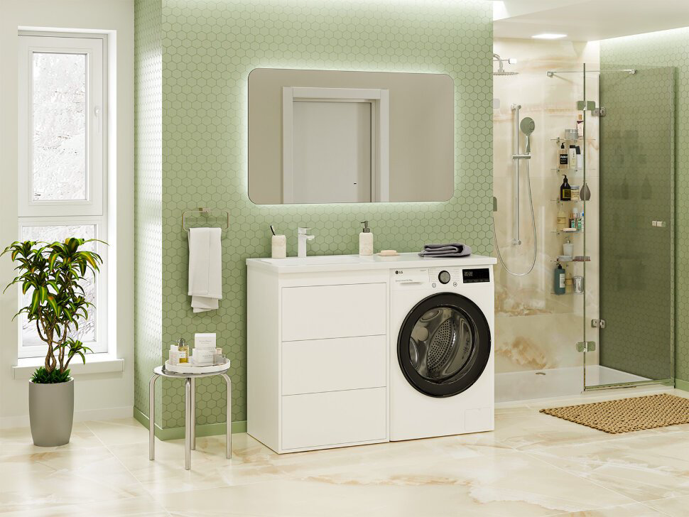Тумба с раковиной Brevita GRA-01060-023Я 60x85.7x46см белый купить,NaN