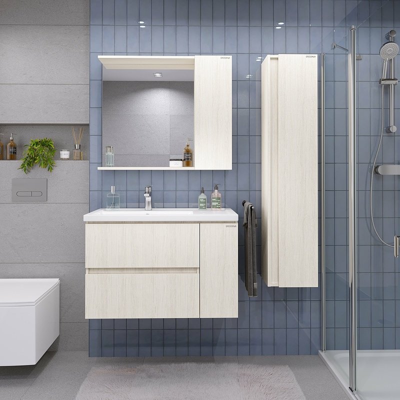 Тумба с раковиной Grossman 2080141, 76.5x53x44.4 см, светло-коричневый