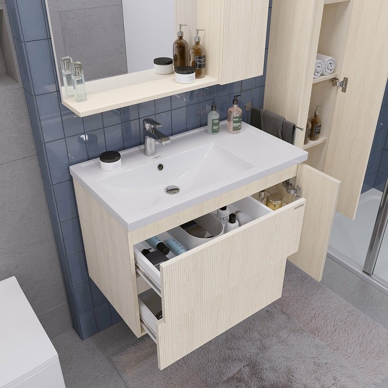 Тумба с раковиной Grossman 2080141, 76.5x53x44.4 см, светло-коричневый