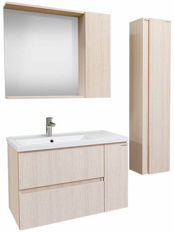 Тумба с раковиной Grossman 2080141, 76.5x53x44.4 см, светло-коричневый