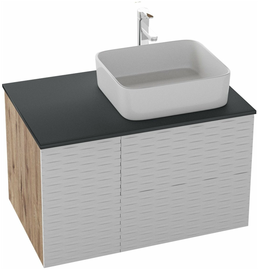Тумба с раковиной Grossman АЛЬБА 80, 80x50x50 см, белый, коричневый - ForteMarket Тумба с раковиной Grossman АЛЬБА 80, 80x50x50 см, белый, коричневый купить,NaN