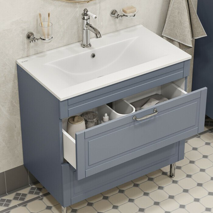 Тумба с раковиной Iddis OXF60L0i95K 60x66x45.5см синий купить,NaN