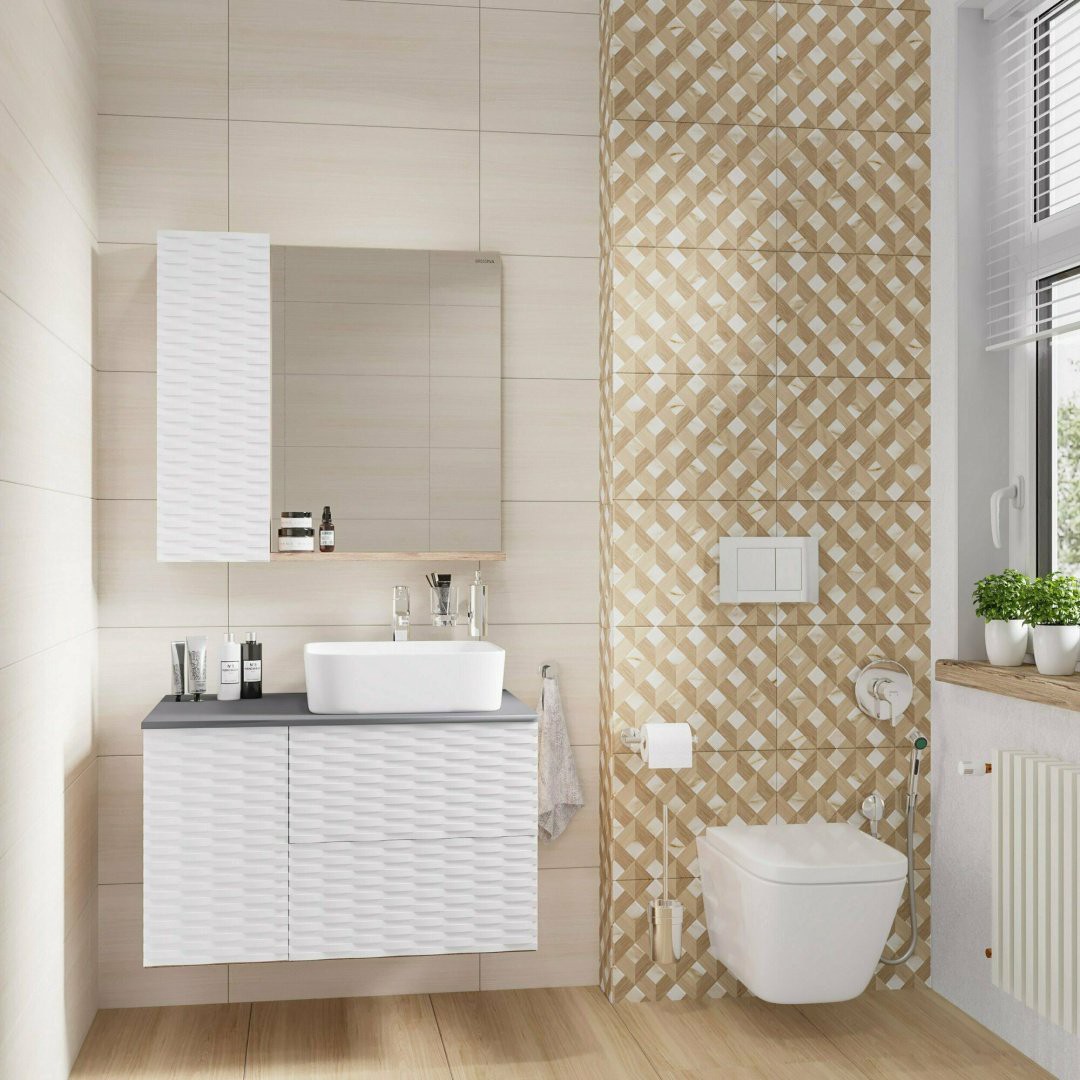 Тумба с раковиной Grossman АЛЬБА 80, 80x50x50 см, белый, коричневый - ForteMarket Тумба с раковиной Grossman АЛЬБА 80, 80x50x50 см, белый, коричневый купить,NaN