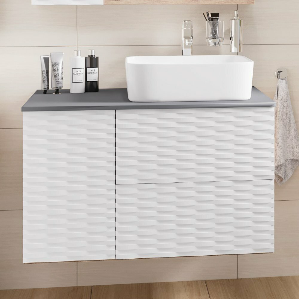 Тумба с раковиной Grossman АЛЬБА 80, 80x50x50 см, белый, коричневый - ForteMarket Тумба с раковиной Grossman АЛЬБА 80, 80x50x50 см, белый, коричневый купить,NaN