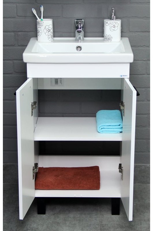 Тумба с раковиной KABINKA.KZ DA2708T, 47x79x38.6 см, белый